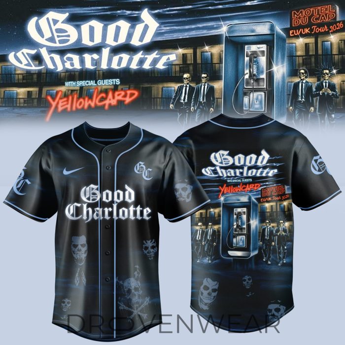 Good Charlotte Motel Du Cap Tour 2026 Baseball Jersey Edition - Image 2
