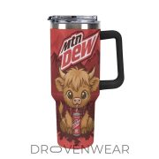 Highland Cow & Mountain Dew Inspired 40oz Travel Tumbler - Image 8