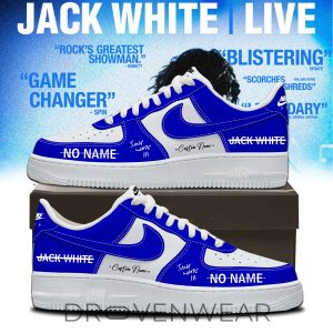 Jack White No Name Tour Blue AJ1 Sneakers Version 2 by Drovenwear.com