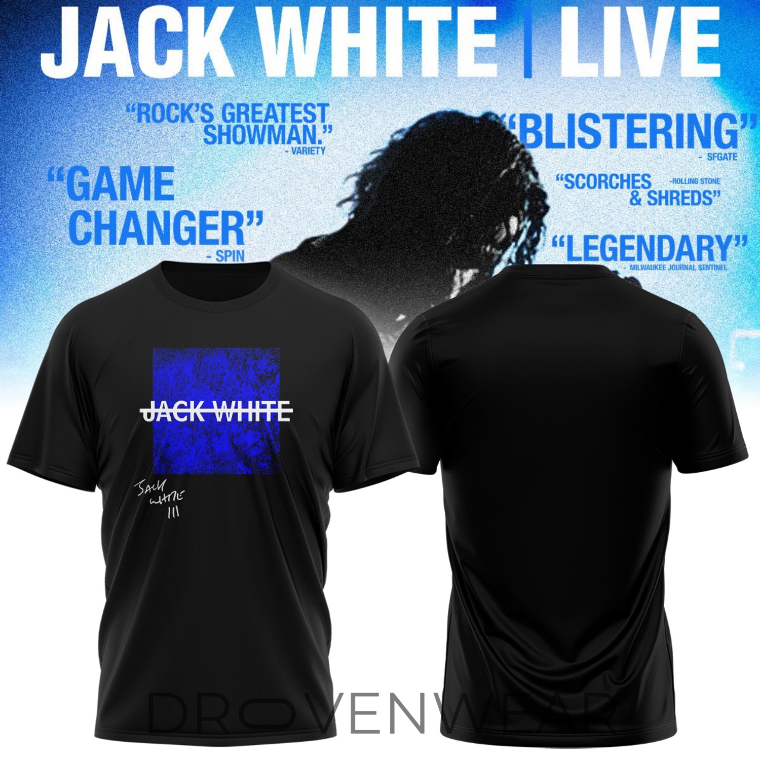 Jack White No Name Tour Graphic T-Shirt for Fans Jack White No Name Tour Graphic T-Shirt for Fans