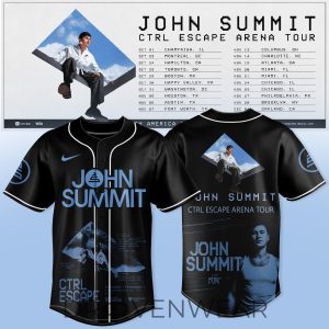 John Summit CTRL ESCAPE 2026 Limited Edition Baseball Jersey by Drovenwear.com