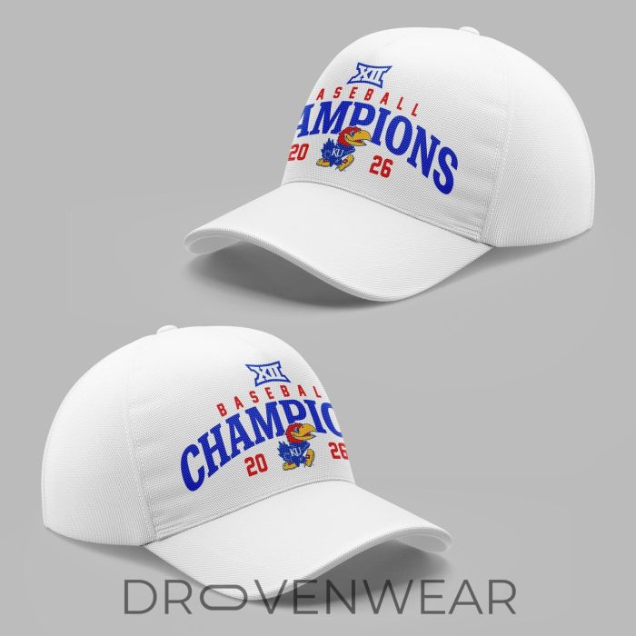 Kansas Baseball Big 12 Champions 2026 Fan T-Shirt Edition - Image 4
