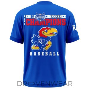 Kansas Baseball Big 12 Champions 2026 Victory Shirt by Drovenwear.com