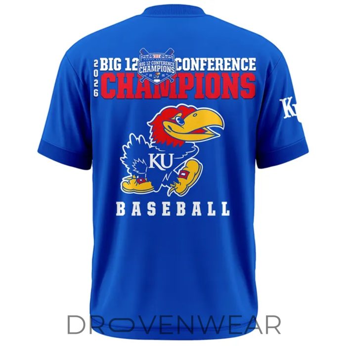Kansas Baseball Big 12 Champions 2026 Victory Shirt - Image 2