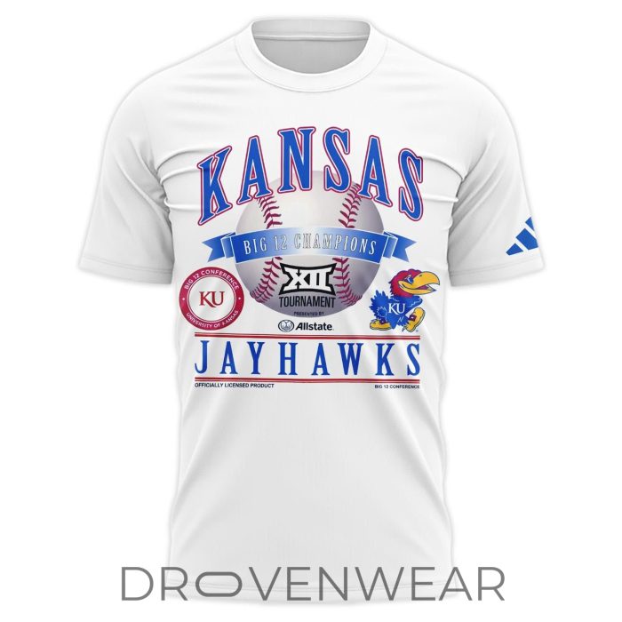Kansas Jayhawks 2026 Big 12 Baseball Champions Locker Room Shirt V2 - Image 6