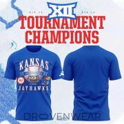 Kansas Jayhawks 2026 Big 12 Baseball Tournament Champions Shirt Blue Edition