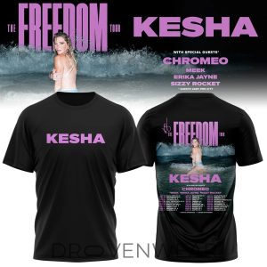 Kesha Freedom Tour 2026 Graphic Tee Limited Edition by Drovenwear.com