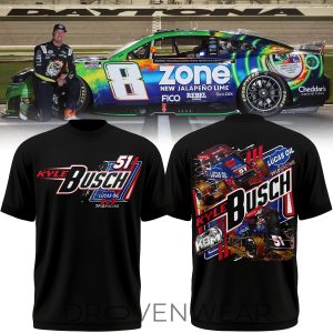 Kyle Busch 51 Lucas Oil Flo Racing Black Shirt by Drovenwear.com