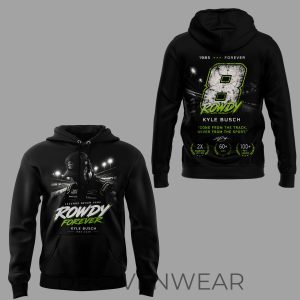 Kyle Busch Rowdy Forever Racing Hoodie V6 Premium Edition by Drovenwear.com