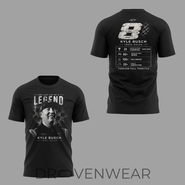 Kyle Busch Rowdy Forever Racing Inspired Tee V6 Premium Edition - Image 2