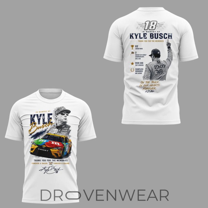 Kyle Busch Rowdy Forever Tribute Motorsport Tee V3 Exclusive Edition - Image 2