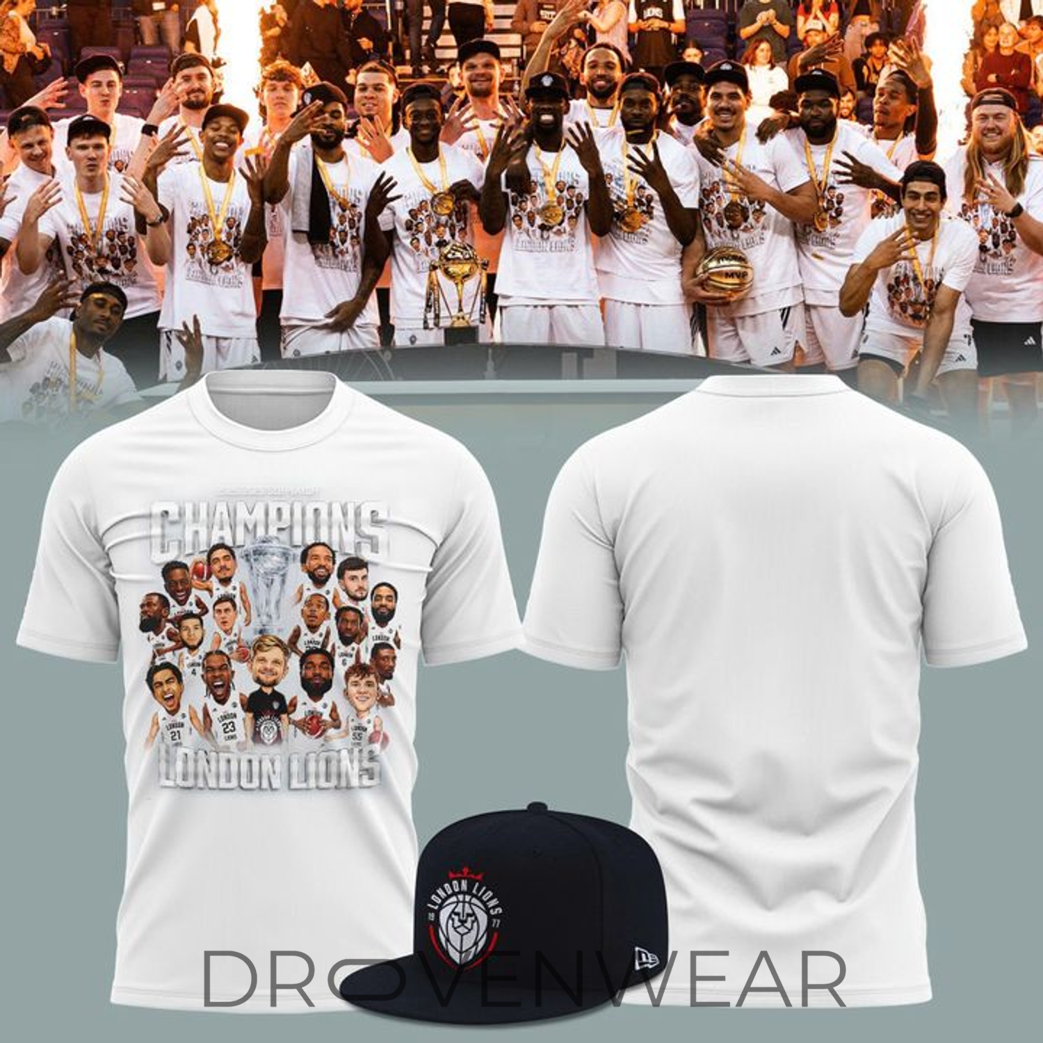 London Lions 2025/2026 SLB Playoff Champions Fan Shirt London Lions 2025/2026 SLB Playoff Champions Fan Shirt