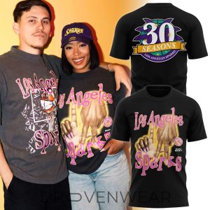 Los Angeles Sparks 2026 WNBA Collection TShirt V1 by Drovenwear.com