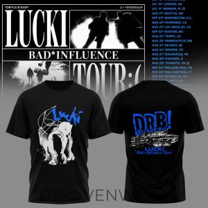 Lucki Bad Influence Tour 2026 Bad Influence Graphic Shirt by Drovenwear.com