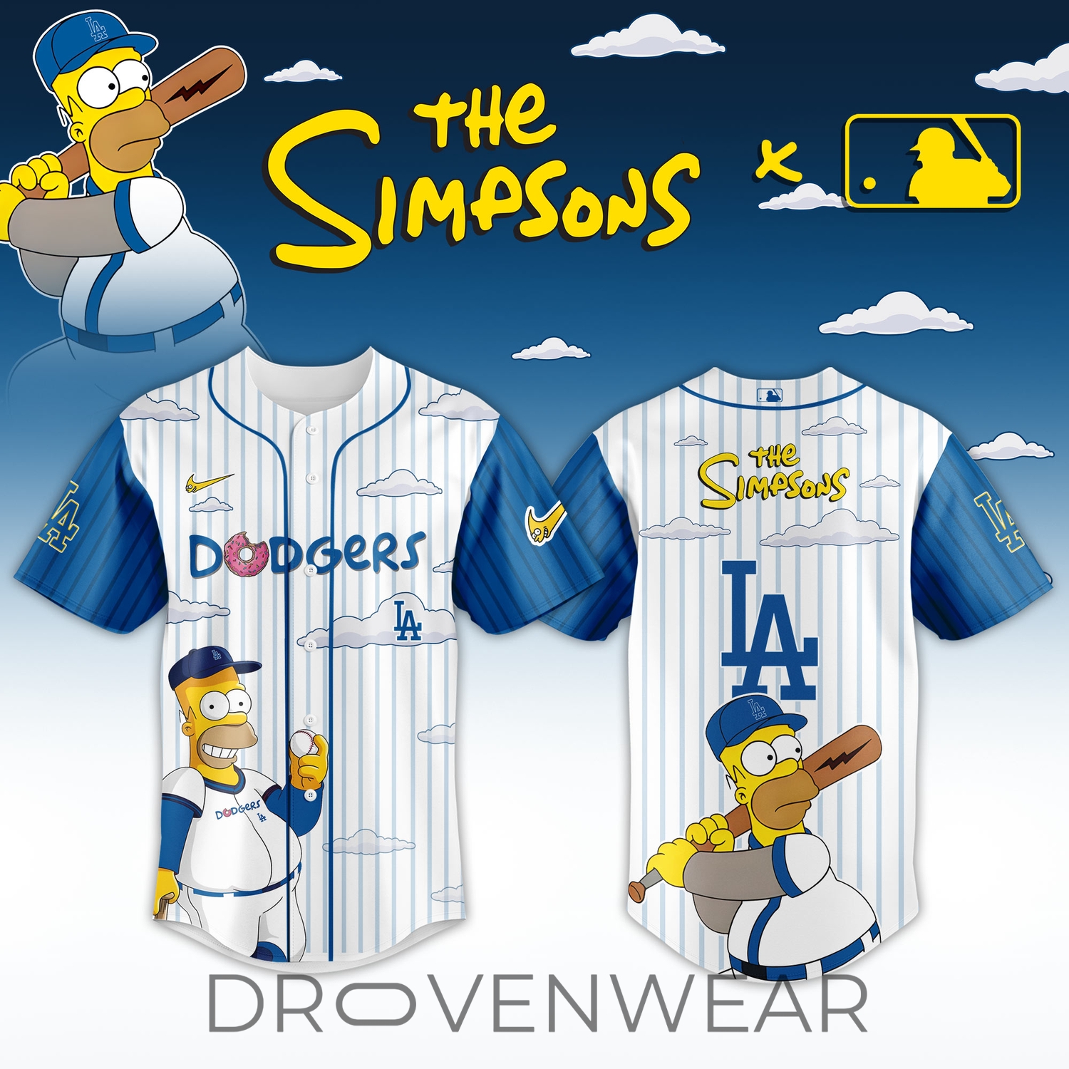 MLB All Teams x Homer Simpson Wonderbat Retro Baseball Jersey 2026 Limited Release MLB All Teams x Homer Simpson Wonderbat Retro Baseball Jersey 2026 Limited Release