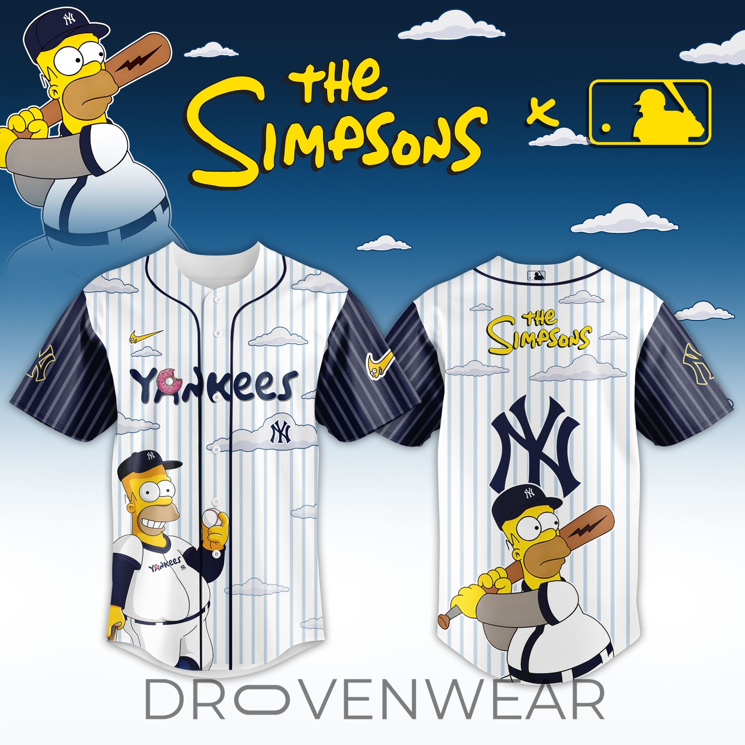 MLB All Teams x Homer Simpson Wonderbat Retro Baseball Jersey 2026 Limited Release MLB All Teams x Homer Simpson Wonderbat Retro Baseball Jersey 2026 Limited Release