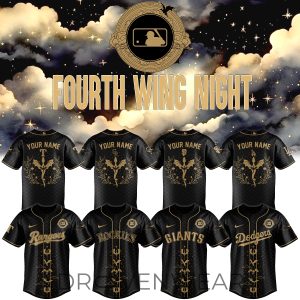 MLB Teams x Fourth Wing Personalized Baseball Jersey V2 by Drovenwear.com