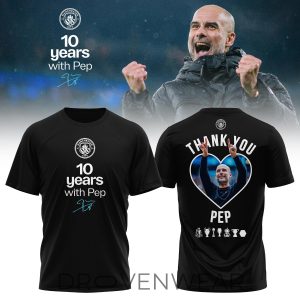 Manchester City Thank You Pep Signature Edition Shirt by Drovenwear.com