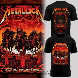 Metallica M72 Bucharest 2026 World Tour Limited Fan Shirt by Drovenwear.com