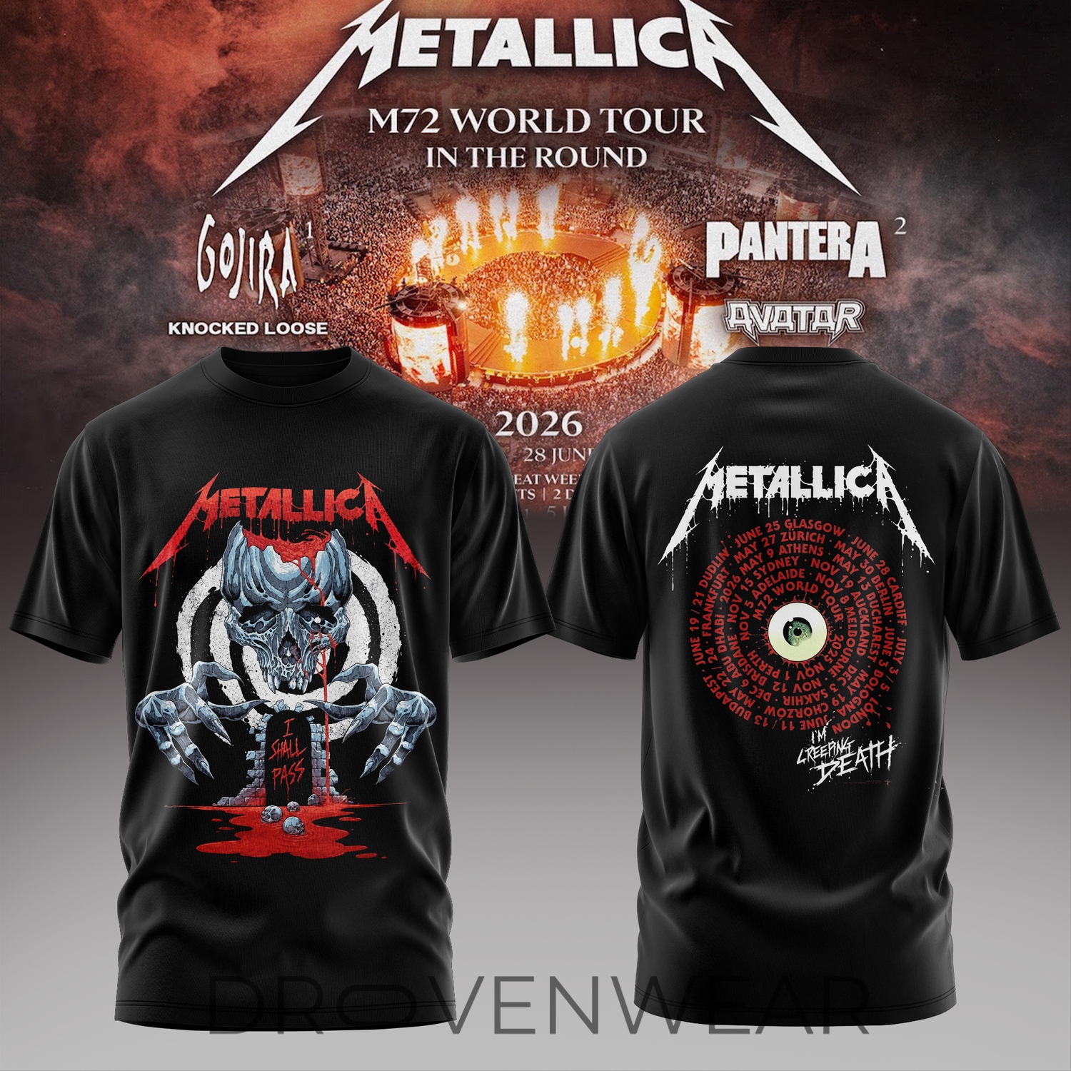 Metallica M72 World Tour 2026 Band Graphic Shirt 1 Metallica M72 World Tour 2026 Band Graphic Shirt 1