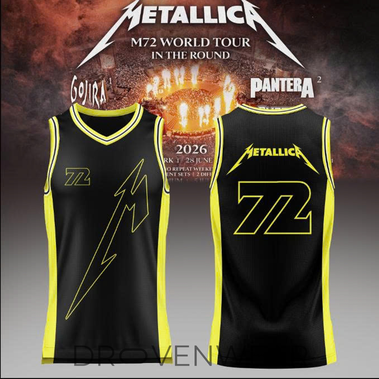Metallica M72 World Tour 2026 Basketball Style Jersey Metallica M72 World Tour 2026 Basketball Style Jersey