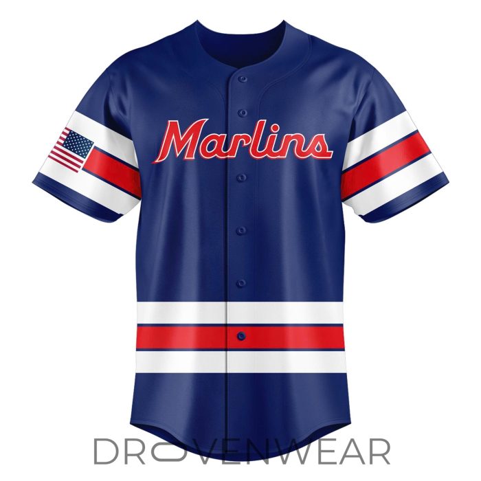 Miami Marlins Heritage Celebration Series 250th Anniversary USA Celebration Jersey - Image 2
