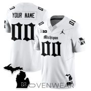 Michigan Wolverines Gothic Style Custom Football Jersey - Image 2