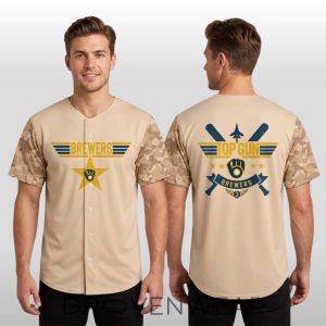 Milwaukee Brewers Top Gun Night 2026 Limited Baseball Jersey by Drovenwear.com