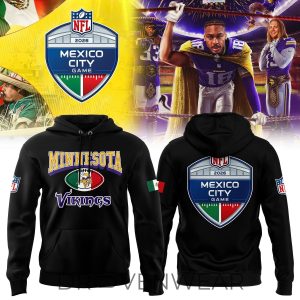 Minnesota Vikings 2026 Mexico City NFL Event Hoodie by Drovenwear.com