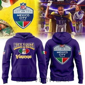 Minnesota Vikings 2026 Mexico City NFL Event Hoodie by Drovenwear.com