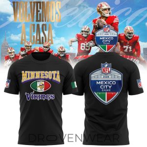 Minnesota Vikings 2026 Mexico City NFL Game Day TShirt by Drovenwear.com