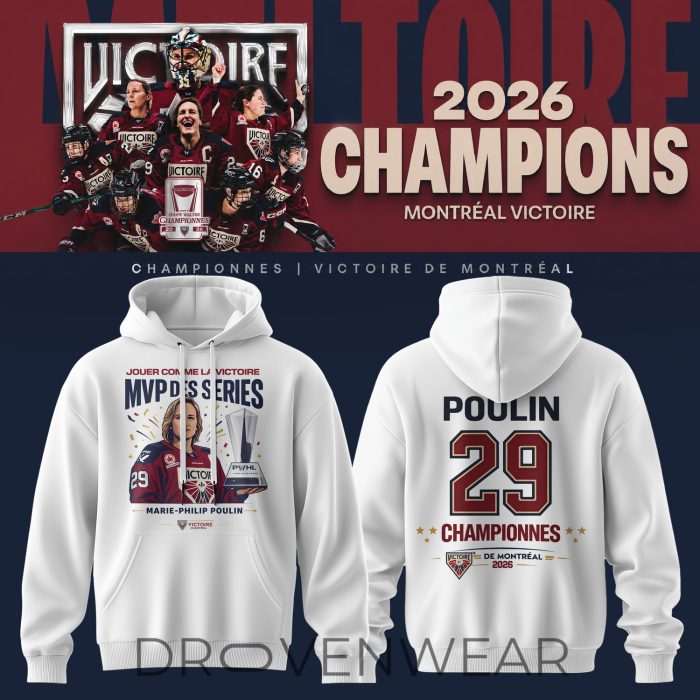 Montreal Victoire PWHL 2026 Walter Cup Champions Commemorative Hoodie - Image 2