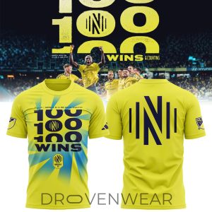 Nashville SC 100 Wins Celebration Graphic TShirt Version 1 by Drovenwear.com