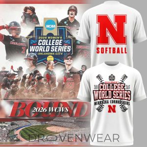 Nebraska Huskers Softball 2026 WCWS Womens TShirt Limited by Drovenwear.com