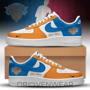 New York Knicks 2026 Playoffs Custom Air Force 1 Sneakers by Drovenwear.com