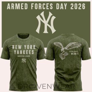 New York Yankees 2026 Armed Forces Day Patriotic TShirt by Drovenwear.com