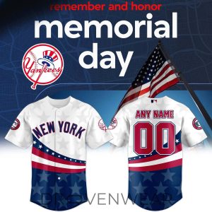 New York Yankees Memorial Day 2026 Limited Baseball Jersey by Drovenwear.com