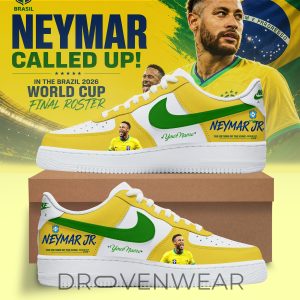 Neymar Brazil 2026 Comeback Custom Air Force 1 Sneakers by Drovenwear.com