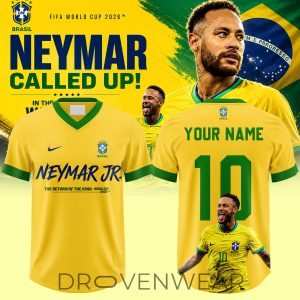 Neymar Brazil World Cup 2026 Hes Back Football Jersey by Drovenwear.com