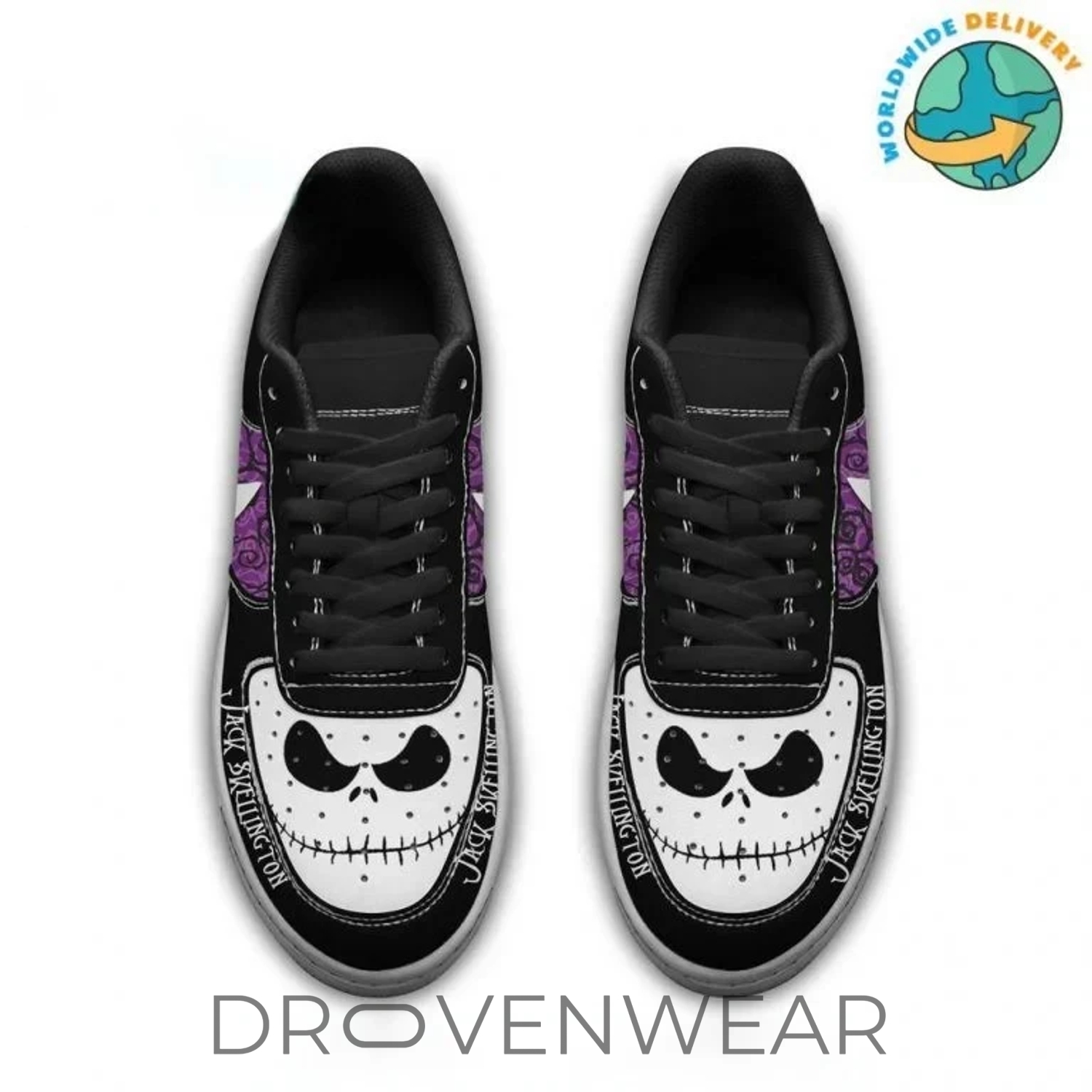 Nightmare Before Christmas Jack Skellington AF1 Custom Shoes Nightmare Before Christmas Jack Skellington AF1 Custom Shoes