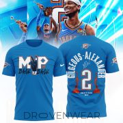 OKC Shai Gilgeous-Alexander Back-to-Back MVP 2026 Graphic Fan Shirt - Image 3