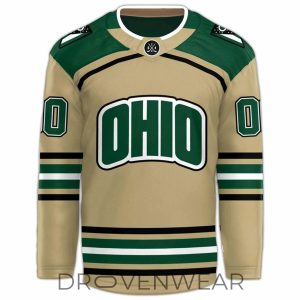 Ohio Bobcats Custom 2026 Hockey Style Jersey by Drovenwear.com