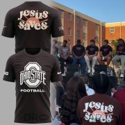 Ohio State Buckeyes Jesus Saves Graphic T-Shirt