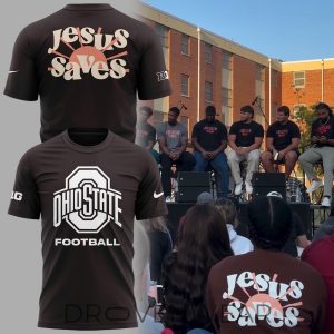 Ohio State Buckeyes Jesus Saves Graphic TShirt by Drovenwear.com