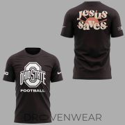 Ohio State Buckeyes Jesus Saves Graphic T-Shirt - Image 2