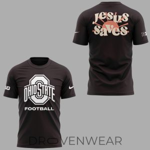 Ohio State Buckeyes Jesus Saves Graphic TShirt by Drovenwear.com