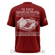 Oklahoma Sooners x Luke Combs My Kinda Saturday Night Tour 2026 Crimson T-Shirt - Image 3