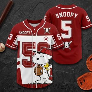 Personalized Snoopy Baseball Jersey by Drovenwear.com