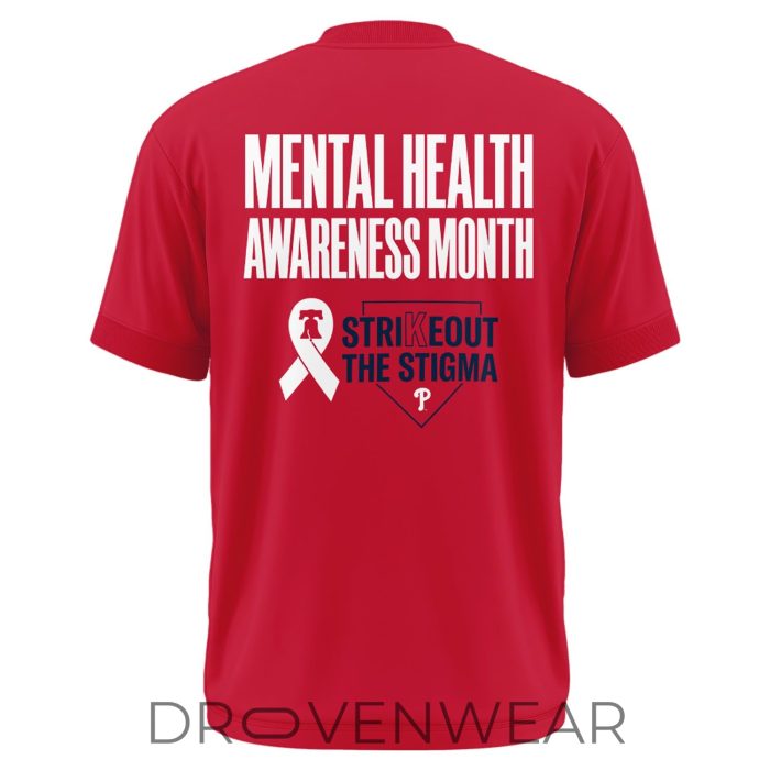 Philadelphia Phillies Mental Health Awareness Tee – Never Fight Alone Break The Stigma - Image 14