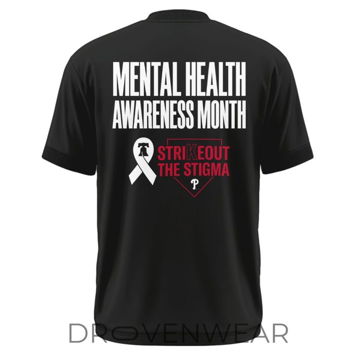 Philadelphia Phillies Mental Health Awareness Tee – Never Fight Alone Break The Stigma - Image 8